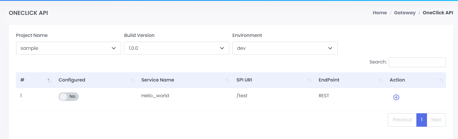 Default one click view